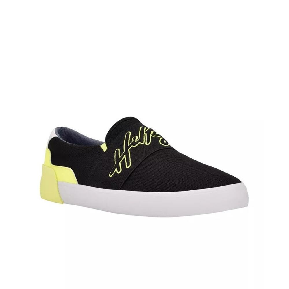 TOMMY HILFIGER New Realist Slip On with Elastic Bank Sneaker Black 12D
